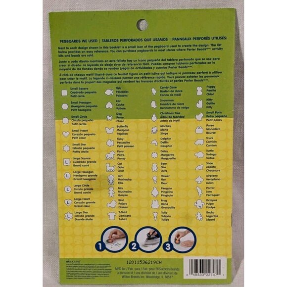 Perler Beads Pegboards Lot Shapes Heart Flower Girl Boy Square Star Booklet Lot - Picture 15 of 16